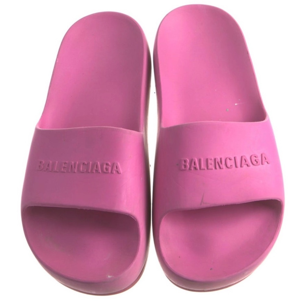 Balenciaga Pink Platform Slides